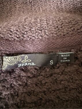 prAna Burgundy Knit Sweater with snap button closures